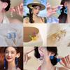 Colorful Bohemian Tassel Flower Stud Earrings - Exaggerated Summer Vacation Style