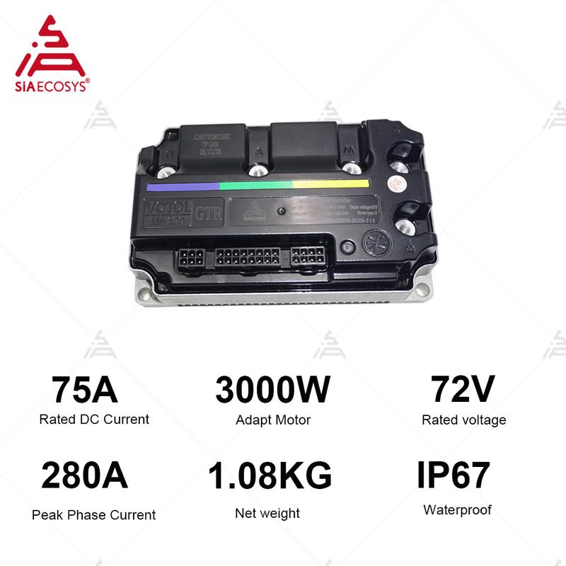 VOTOL EM100-2GTRP SV120GT 72V Picco 350A CAN BUS Controller per Moto Scooter Programmabile per Motore Elettrico QS