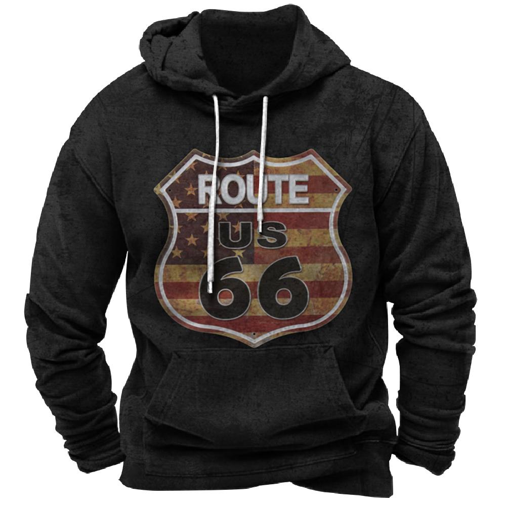 Vintage Hoodie Route 66 3d Print Hoodies Fashion Hoodies Sweatshirts Boy Women Sweats Men's Tracksuits Men Women Clothes Hoodies