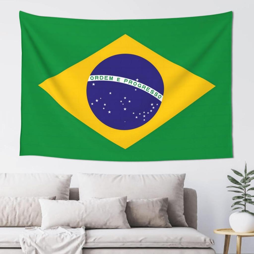 Tapestry Wall Decoration with the Flag of Brazil Juhiopoi