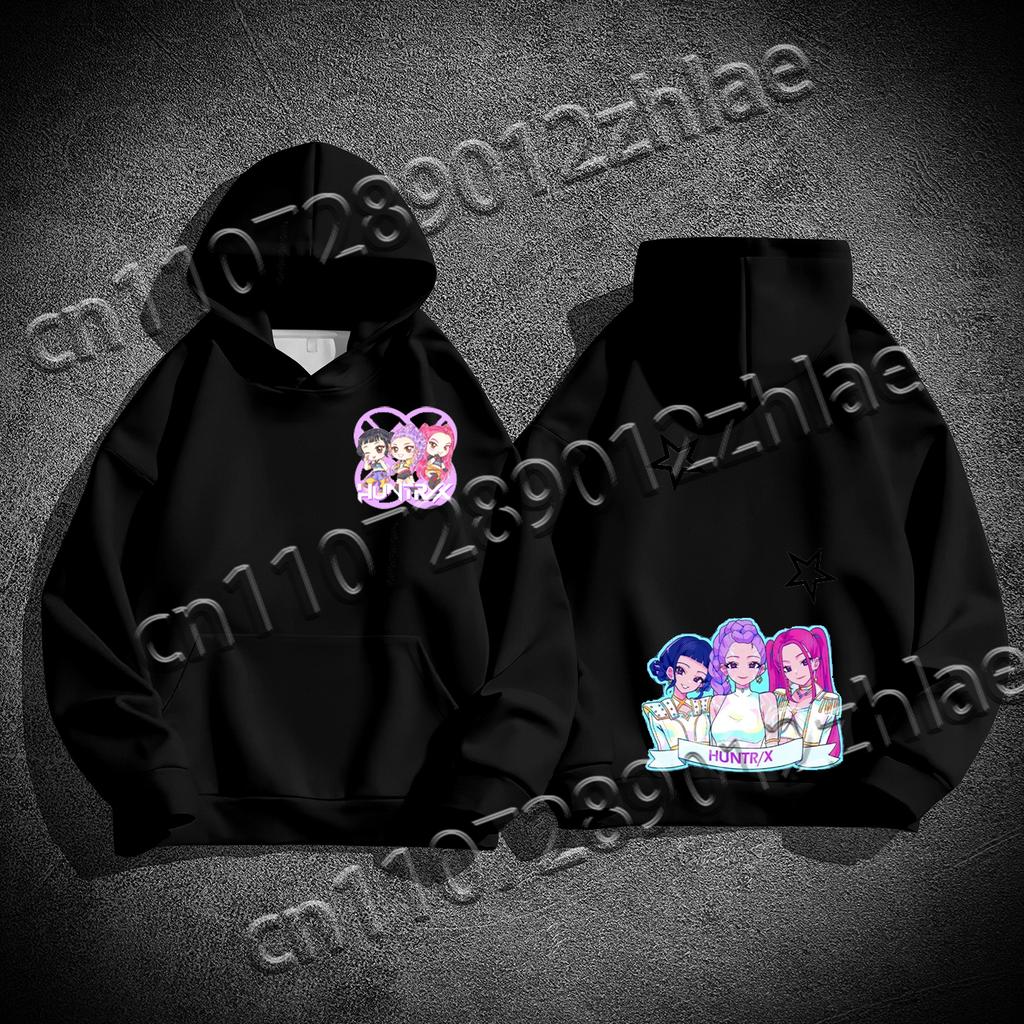 New Best Selling Kpop Demon Hunter High Quality Flannelette Adult Sweater Loose Comfortable Quick Drying Adult Hooded Sweater