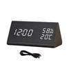 Reloj despertador con control de voz, reloj de escritorio multifuncional con pantalla transparente ABS, ahorro de energía, para el hogar 