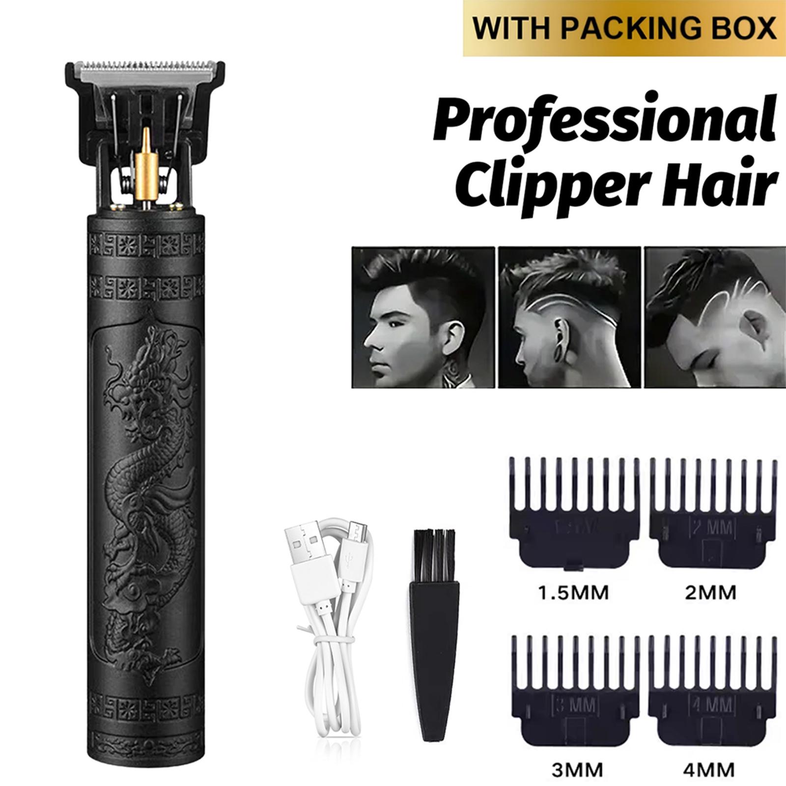 

Rechargeable Hair Clipper Hairdresser Electric Hair Clipper Beard Shaver Men s Hair Clipper One Size чёрный