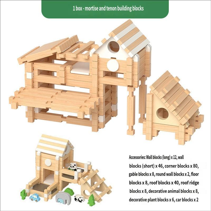 

Kids Early Education Mortise and Tenon Joint Structure Building Blocks Creative Wooden Bricks Luban Innovative STEM Toy