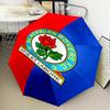 1PC Blackburn Rovers Crest Football Club Umbrella Folding umbrella, automatic umbrella 8-Frame for Travel, camping Fan gifts Christmas Gifts