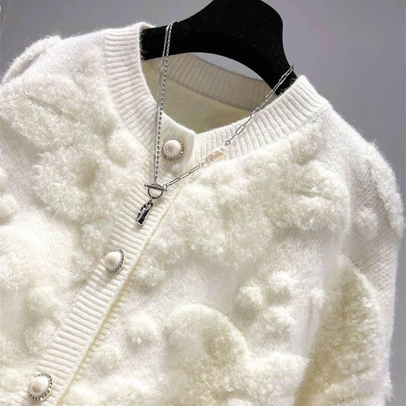 Sweaters Coat Cardigan for Women Autumn Winter Vintage Loose Long Sleeve Knit Cardigan Sweaters Jacket