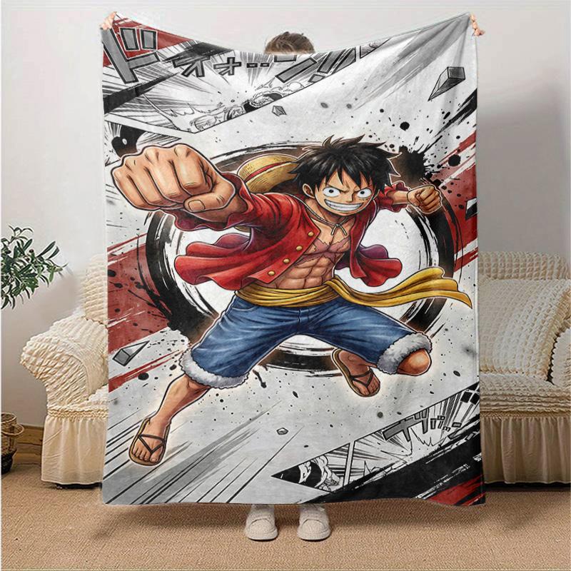 1pc One Piece Adventure Soft Throw Blanket Flannel All Season Light Weight Living Room/Bedroom Warm Blanket. M7270146