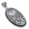 Dendrite Opal Gemstone Handmade 925 Sterling Silver Jewelry Pendant 2.60" SU-10675
