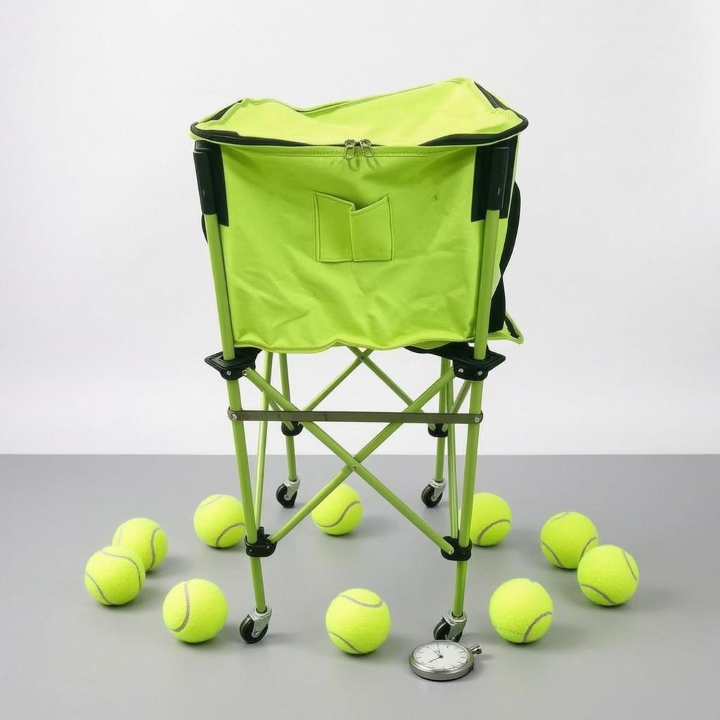 Wheeled Tennis Training Storage Cart Folding with Material
