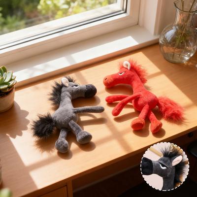 Neujahrs Schlüsselanhänger in Pferdeform - Niedlicher und weicher Plüsch-Schlüsselanhänger zum Sammeln - Plüschpferd-Spielzeug | Geeignet für Autos, Taschen, Esstische usw.