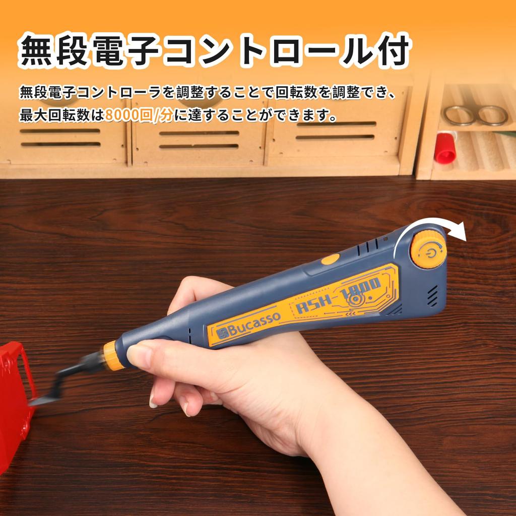 Bucasso Stroke Sander LED Light Variable Speed 1000-8000 RPM Model Craft Tool