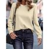 Felpa da donna autunno e inverno girocollo tinta unita scozzese temperamento elegante felpa casual a maniche lunghe
