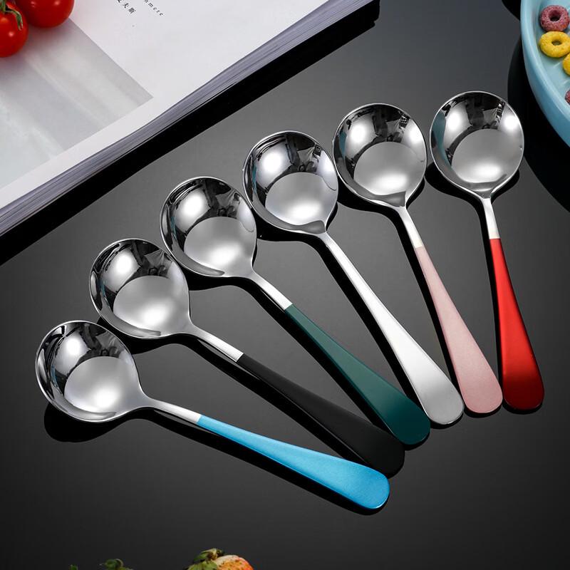 European Style 304 Stainless Steel Pink Gold Fruit Spoons (Set of 3)