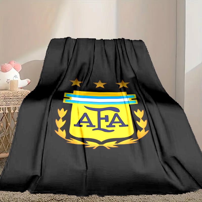 1 Stück Gemütliche Fußballstar Messi Decke, Leichte & Strapazierfähige Druckdecke, Perfekt für Zuhause, Sofa, Bett, Picknick, Reisen, Büro