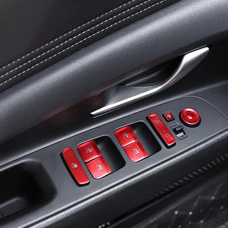 For Hyundai Elantra Avante    Car Window Glass Lift Button Stickers Cover Decoration Trim Auto Interior Accessories