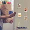 5 szt. Akrylowa Ramka Ekspozycyjna na Karty DIY Magnes na Lodówkę Ramka na Zdjęcia Dekoracja Domu