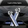 2 pezzi Auto ad Energia Eolica Luce Diurna a LED Illuminazione Ausiliaria Lampada a Ventola Rotante Fari Diurni per Automobili Decorativi