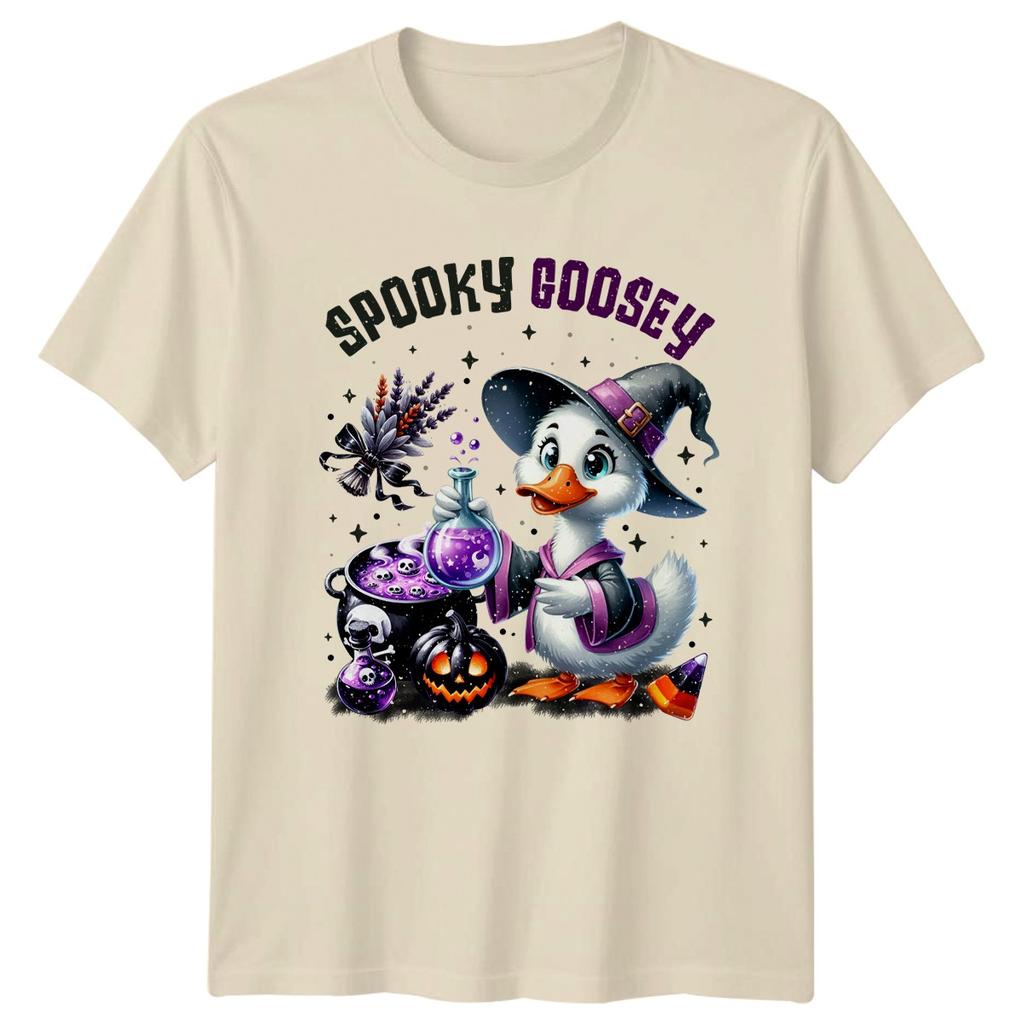 Spooky Goosey Unisexs TShirt Witch Goose Halloween Gift For Her