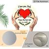 2D Flat, 1pc "I Love You Dad" Round Metal Wall Sign - Retro Pastoral Aluminum Tin Plaque Suitable for Father's Day Gift, Garage, Cafe Decor - Vintage