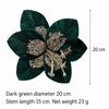 1PC Glitter Sequin Christmas Fake Flowers Flannel Magnolia Flowers  Xmas New Year Decor