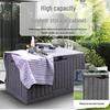 Large Outdoor Waterproof Storage Box with Sun Protection for Garden, Balcony, or Courtyard
