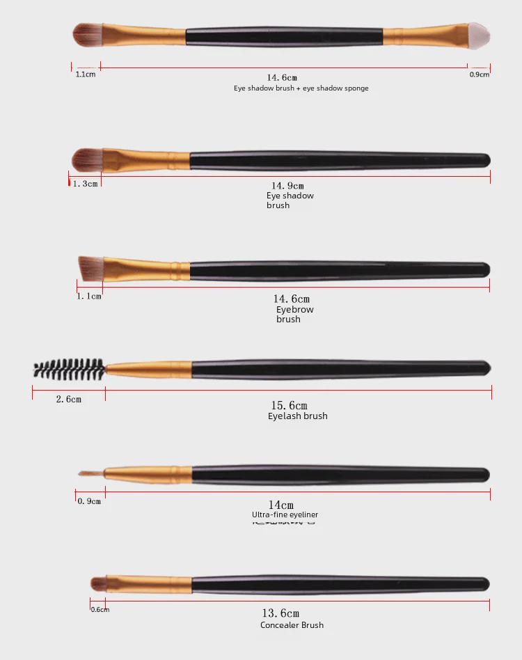 32-Piece Pink Makeup Brush Set with Black Wood Handles