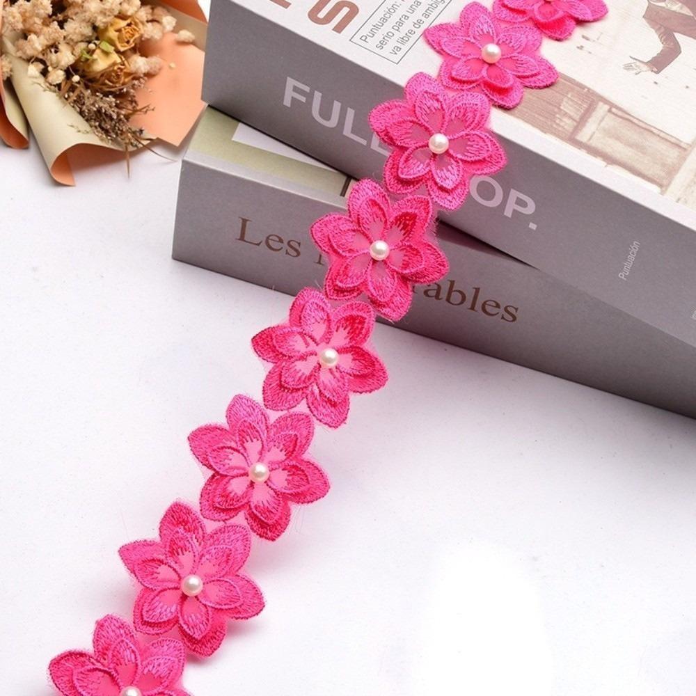Double-layer Lace Trim Fabric Colorful Lace Trim Ribbon for Wedding Party Christmas Decor 9