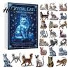 Holiday Countdown Gift for Cat Lovers 2026 Christmas Advent Calendar Blind Box Include 24 Crystal Ornaments Acrylic Hanging Decorations Tree