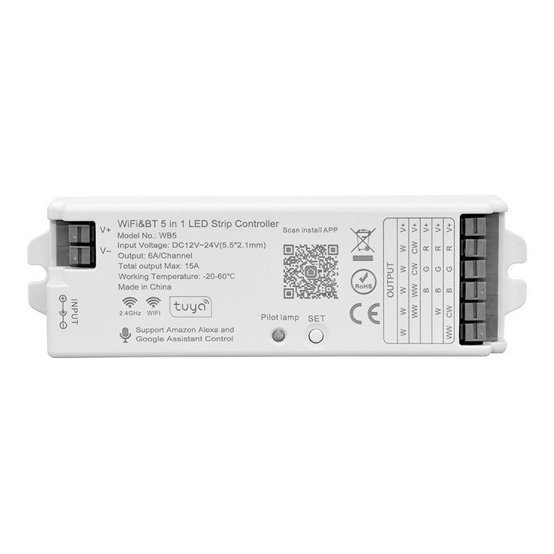 Graffiti UL-WB5 5-in-1 LED Strip Light Controller for Monochrome, Color Temp, RGB, RGBW, RGBCCT
