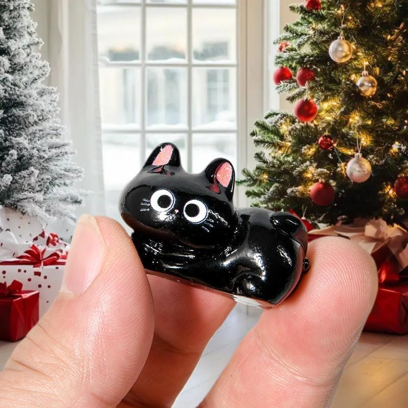 Lovely Kitten Desktop Ornaments - 1/6Pcs Black Cat Cartoon Miniature Figurines