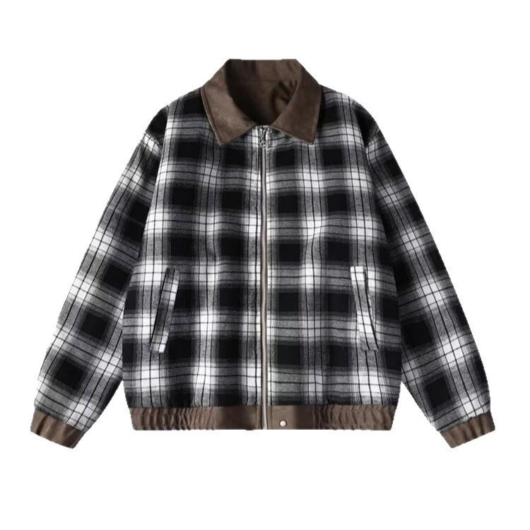 American Retro Leather Lapel Jacket 2026: Double-Sided, Loose, Versatile, Trendy Spring/Autumn Coat