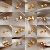 European and American Style High-end Geometric Brushed Stud Earrings Niche Design Pearl Earrings Unique Temperament Earrings Women