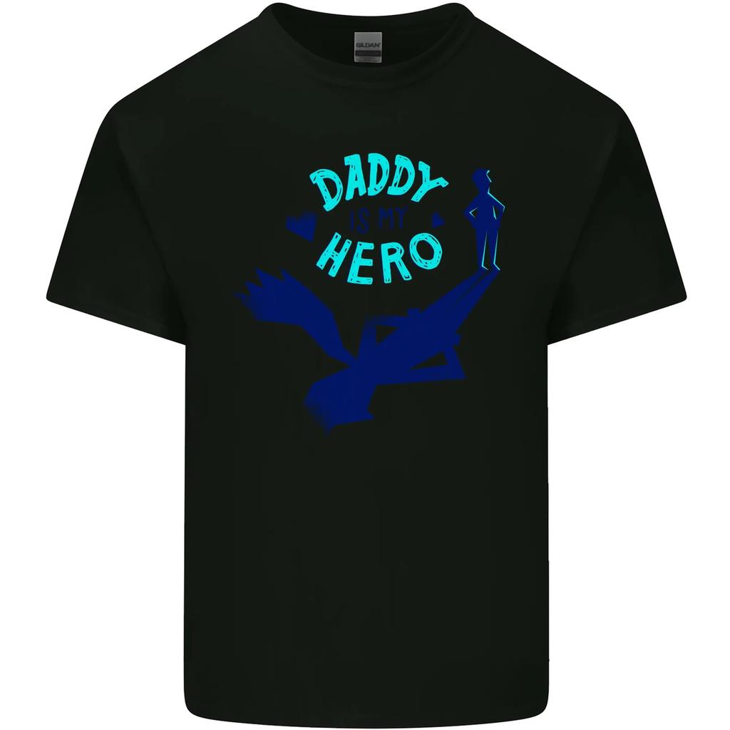 Daddy is My Superhero Funny Fathers Day Kids T-Shirt Childrens