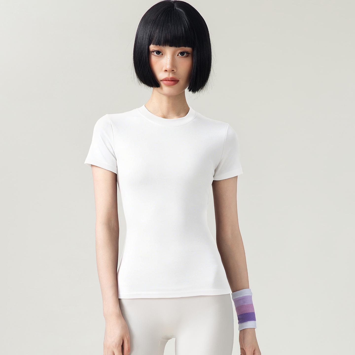 Women s Quick-Dry Slim Fit Yoga T-shirt - Breathable, Elastic, Short Sleeve Fitness Top