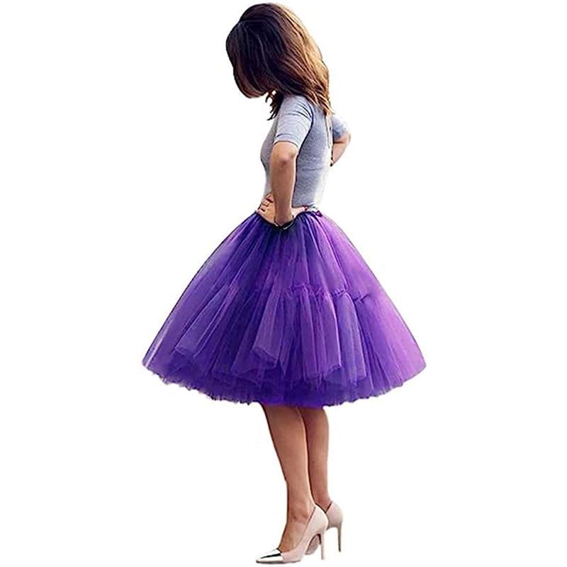 

Жовта Супер Пишна Спідниця-пачка в стилі принцеси - Спідниця з м якої білої сітки з поліестеру Medium