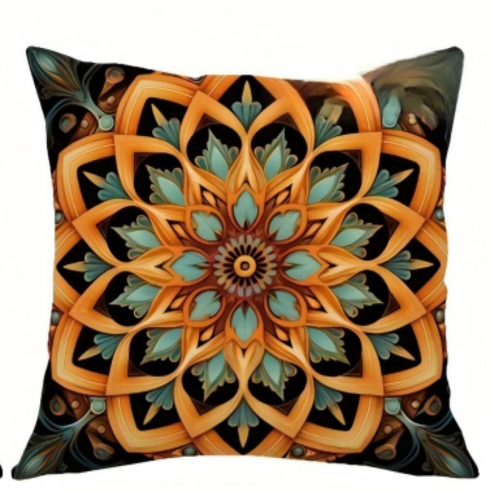 Vikama Mandala Throw Pillow Set - Double-Sided Printed For Living Room Sofa Cushions, Bedroom Pillows, Home Decor