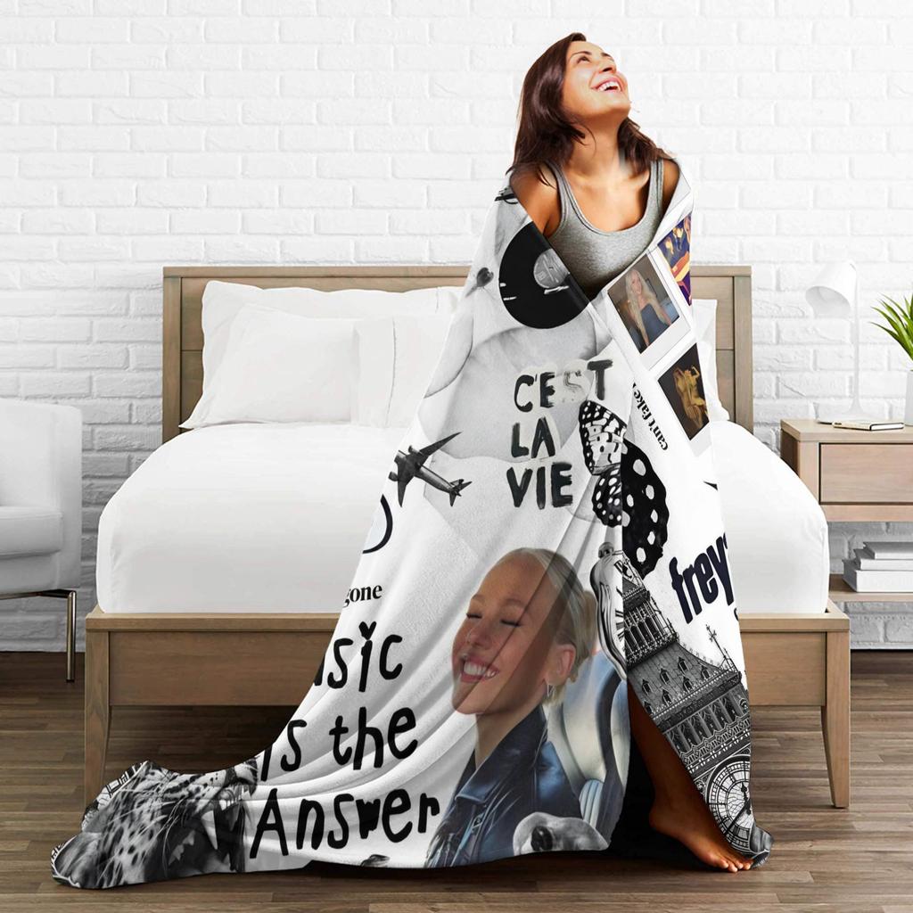 Manta Caliente de Viaje Freya Skye Ropa de Cama Mantas de Franela Colcha para Sofá Cama Cubierta Divertida para Sofá Cama