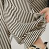 Women's High-Waisted Wide-Leg Black & White Striped Pants - Summer Petite, Slimming, Thin, and Loose Fit, 145cm