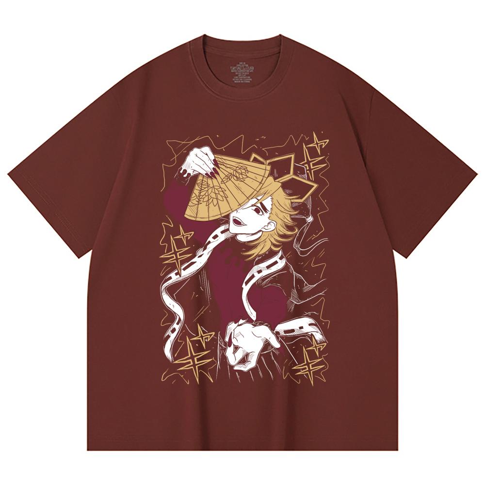 230 g/m² 100% Baumwolle Demon Slayer V39 Doma Druck Unisex Schweres Baumwoll-T-Shirt