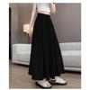 Pleated Yamamoto High-Waist A-line Skirt: Women's Spring/Summer 2025 Korean Style, Slimming, Plus Size, Mid-Length, Hip-Covering Skirt