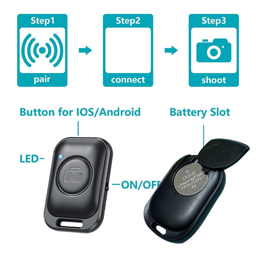 Wireless Phone BT Remote Controller Photo Shutter Remote Control Selfie Stick BT Mini Camera Controller