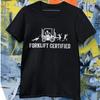 Gabelstaplerzertifiziert Lustiges T-Shirt Unisex Lagerbetreiber Humor Tee