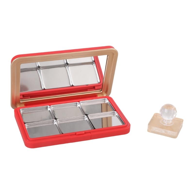 

Пластиковий органайзер для косметики для тіней, рум ян, хайлайтера Магнітна застібка Дизайни Економія місця