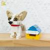 HUIQIBAO Dog Series Micro Building Block Amimal corgi Husky Bulldog Mini Brick set Toy for Children Desk Decoration ornament