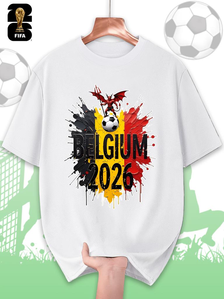 The 2026 FIFA-themed Men's Short-sleeved T-shirt, Featuring a FIFA Football Design
