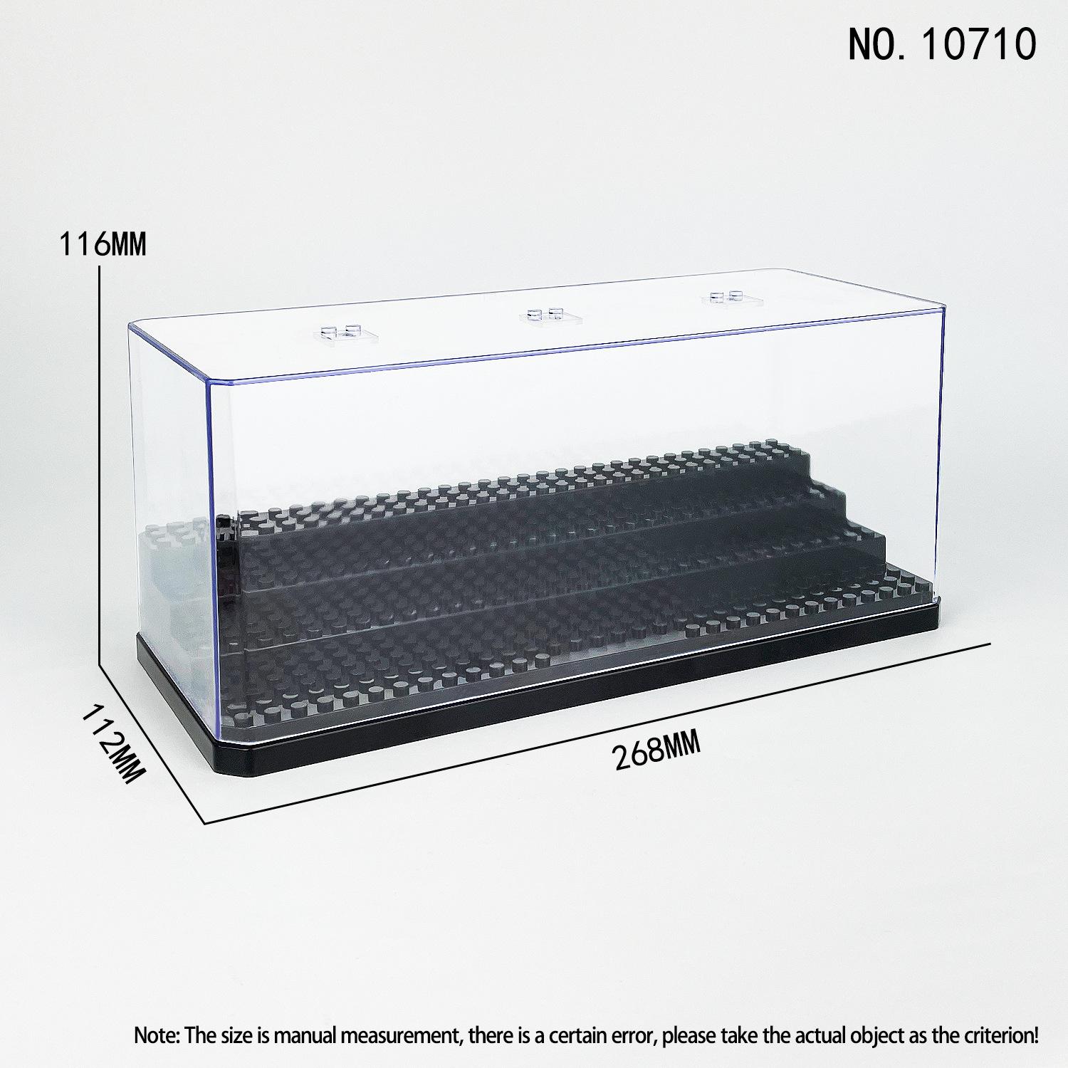 

Fourth-Order Transparent Display Box 10710 Dust Cover Ornament Figurine Small Particle Black Storage Box