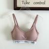 Milk ice silk underwear women's seamless steel rim gathering big breasts showing small breasts thin bra cover