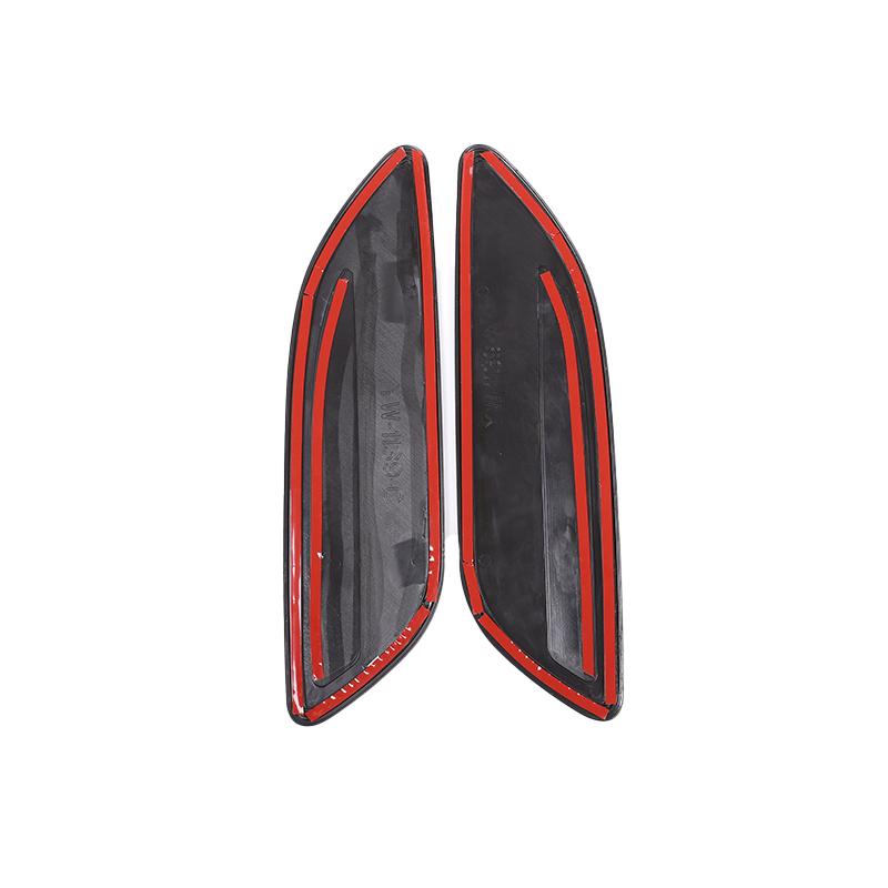 2 sztuk ABS srebrny kaptur wylot nawiewu powietrza skrzydło wykończenia naklejki dla Range Rover Velar 2017 2018 dekoracja zewnętrzna samochodu