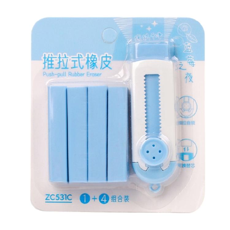 

Retractable Eraser Refillable Sliding Pencil Eraser with 4 Eraser Refills Easy Erasing Rubber Eraser for Writing Drawing