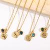 Light Luxury 12 Constellation Necklace Pendant Bohemian Golden Necklace  Girls